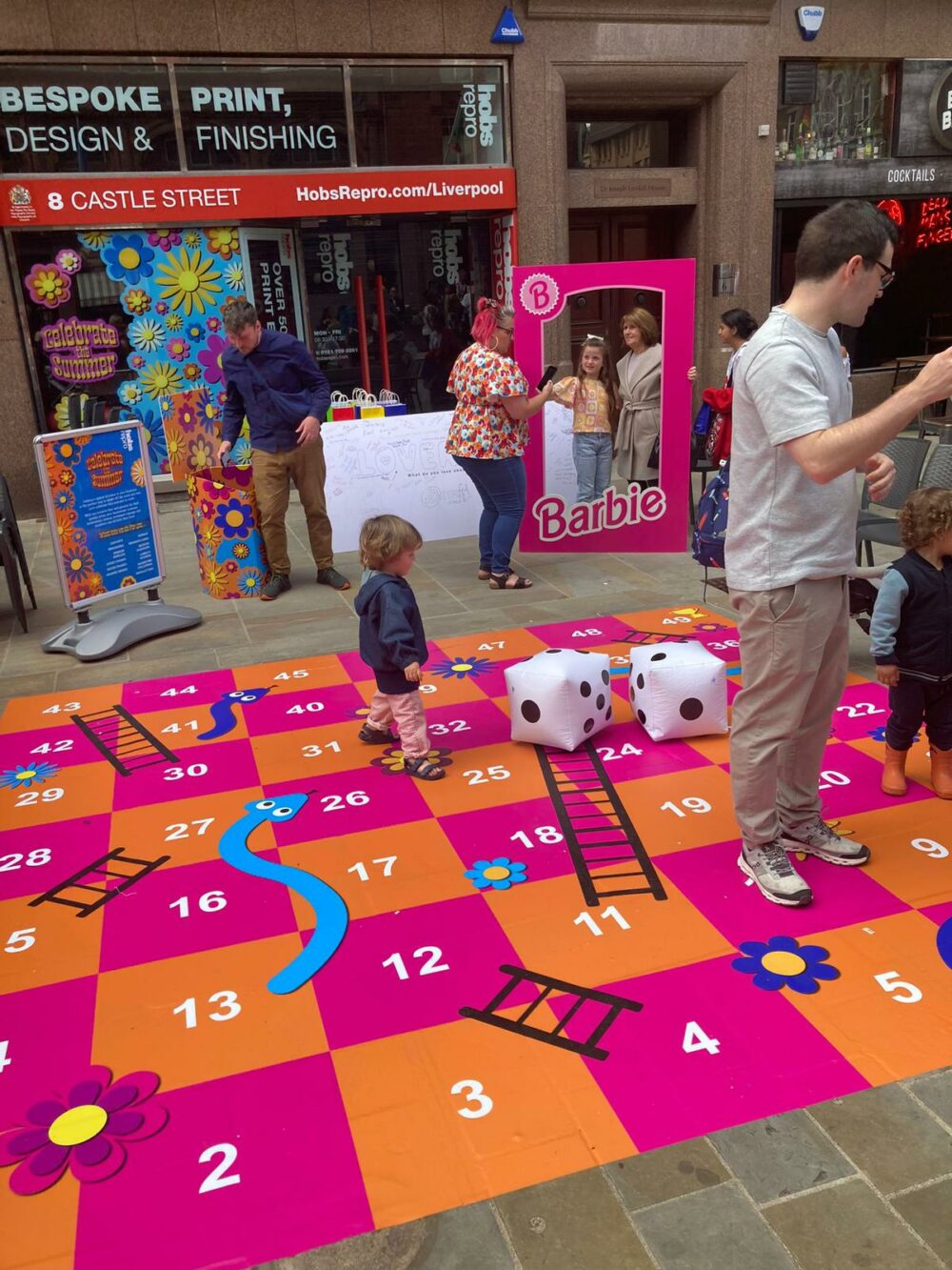 Celebrating Castle Street with GIANT Snakes & Ladders!
